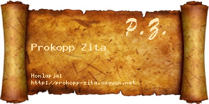 Prokopp Zita névjegykártya